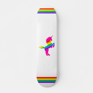 COREY TIGER 80s RETRO VINTAGE UNICORN RAINBOW WHTE Skateboard