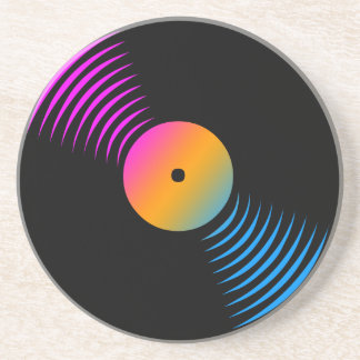 Corey Tiger 80s Retro Vintage Vinyl Record Coaster