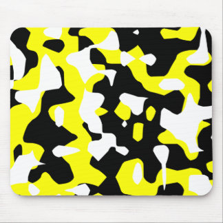 Corey Tiger 80s Retro Yellow Camouflage (Camo) Mouse Pad