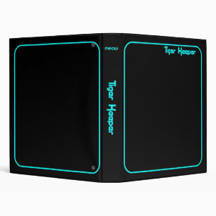 Corey Tiger 80s Style Tiger Keeper Black & Teal Binder