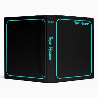 Corey Tiger 80s Style Tiger Keeper Black & Teal Binder