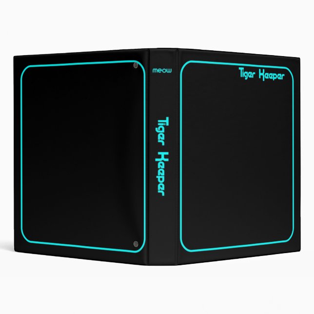 Corey Tiger 80s Style Tiger Keeper Black & Teal Binder (Background)