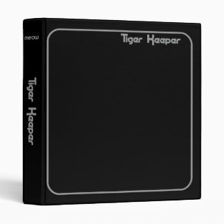Corey Tiger 80s Style Tiger Keeper Black & White Binder