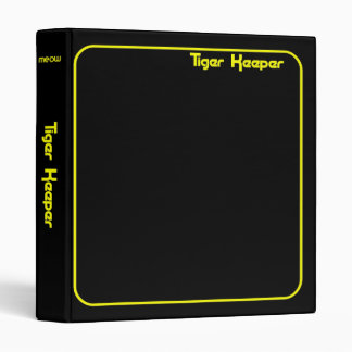Corey Tiger 80s Style Tiger Keeper Black & Yellow Binder