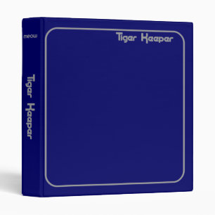 Corey Tiger 80s Style Tiger Keeper Blue & White Binder