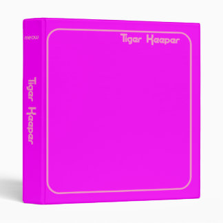 Corey Tiger 80s Style Tiger Keeper Pink Binder