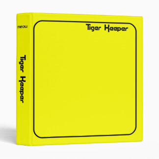 Corey Tiger 80s Style Tiger Keeper Yellow & Black Binder