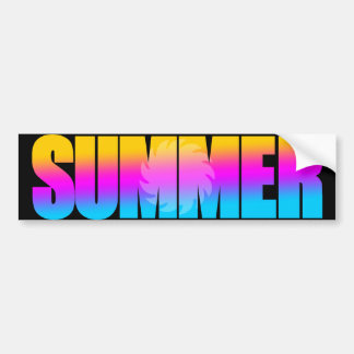 Corey Tiger 80s Summer Sun Bumper Sticker