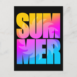 Corey Tiger 80s Summer Sun Postcard