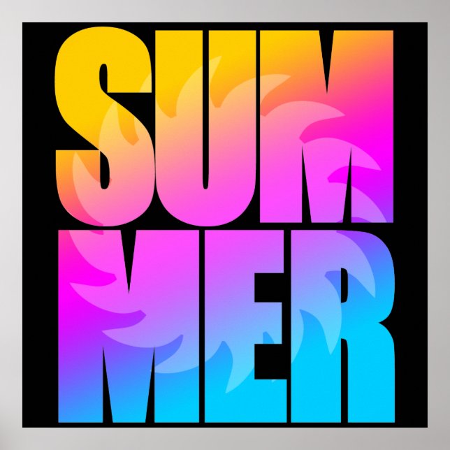 Corey Tiger 80s Summer Sun Poster (Front)