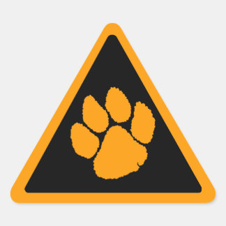 Corey Tiger 80s Tiger Claw Triangle Sticker