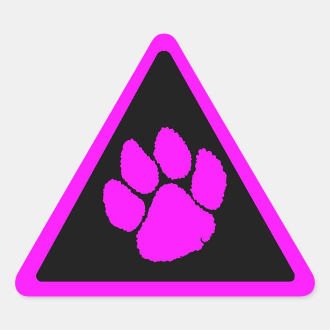Corey Tiger 80s Tiger Claw Triangle Sticker (Front)