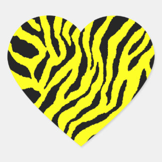 Corey Tiger 80s Tiger Stripes Heart Sticker