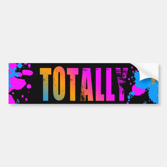 Corey Tiger 80s Totally Splatter Paint Bumper Sticker (Front)