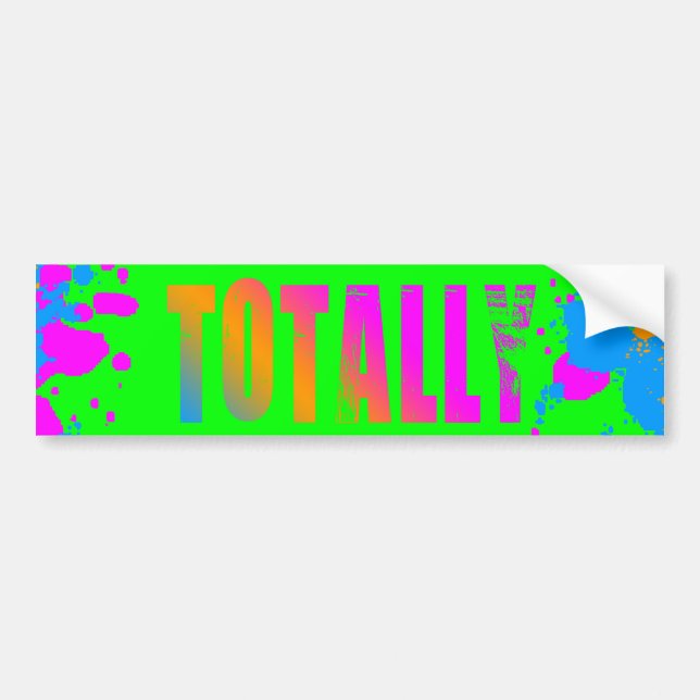 Corey Tiger 80s Totally Splatter Paint Bumper Sticker (Front)