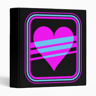 Corey Tiger 80s Vintage 80s 3D Heart Love Binder