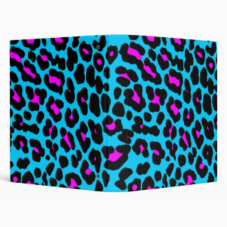 Corey Tiger 80s Vintage Blue Leopard Binder