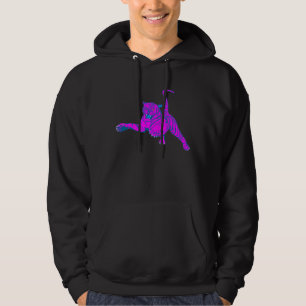 Corey Tiger 80s Vintage Fierce Pouncing Tiger Hoodie