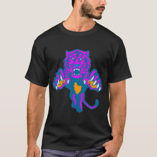 Corey Tiger 80s Vintage Fierce Pouncing Tiger T-Shirt