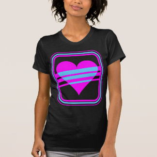 Corey Tiger 80s Vintage Heart & Stripes T-Shirt