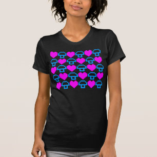 Corey Tiger 80s Vintage Hearts Mushrooms T-Shirt