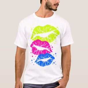 Corey Tiger 80s Vintage Lips & Stars Kisses T-Shirt