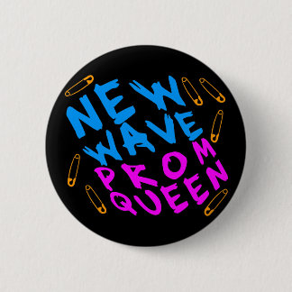 Corey Tiger 80s Vintage New Wave Prom Queen 2 Inch Round Button