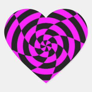Corey Tiger 80s Vintage Op Art Heart Sticker