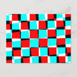 Corey Tiger 80s Vintage Op Art Postcard