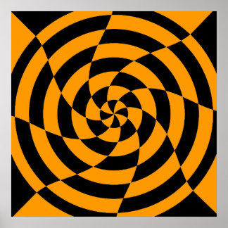 Corey Tiger 80s Vintage Op Art Poster