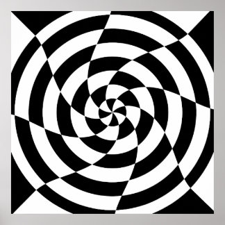 Corey Tiger 80s Vintage Op Art Poster