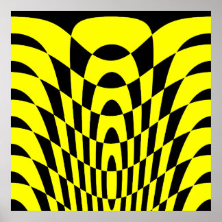 Corey Tiger 80s Vintage Op Art Poster