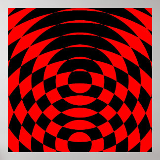 Corey Tiger 80s Vintage Op Art Poster