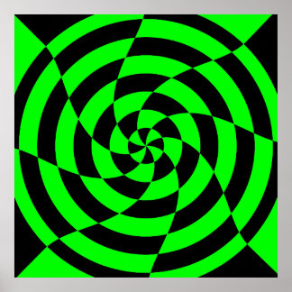 Corey Tiger 80s Vintage Op Art Poster