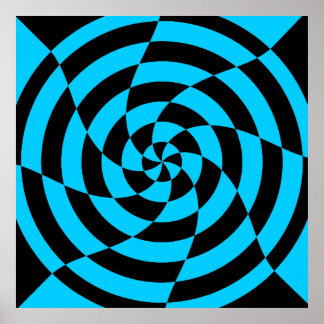 Corey Tiger 80s Vintage Op Art Poster