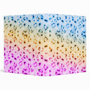 Corey Tiger 80s Vintage Psychedelic Snow Leopard Binder