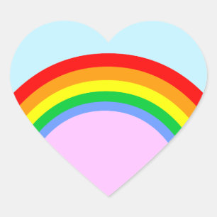 Corey Tiger 80s Vintage Style Rainbow Heart Sticker