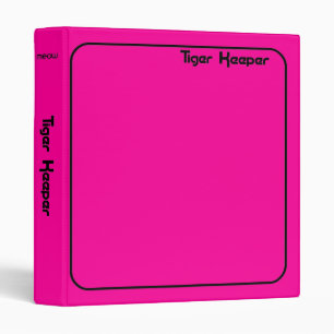 Corey Tiger 80s Vintage Tiger Keeper Fuschia Pink Binder
