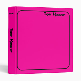 Corey Tiger 80s Vintage Tiger Keeper Fuschia Pink Binder