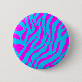 Corey Tiger 80s Vintage Tiger Stripes 2 Inch Round Button