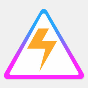 Corey Tiger 80s Zap Lightning Bolt Triangle Sticker