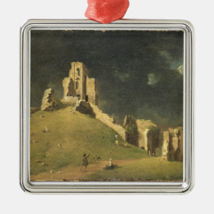 Corfe Castle, Dorset, 1764 (oil on canvas) Metal Ornament