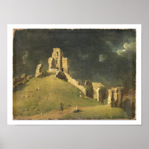 Corfe Castle, Dorset, 1764 (oil on canvas) Poster