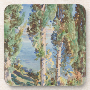 Corfu Cypresses by John Singer Sargent Coaster