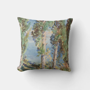 Corfu Cypresses by John Singer Sargent Throw Pillow