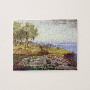Corfu from Ascension, c.1856-64 (oil on canvas) Jigsaw Puzzle