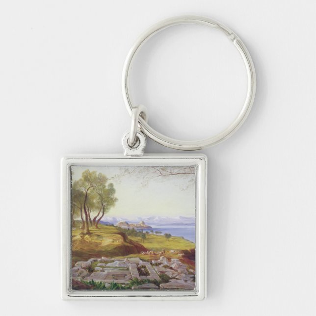 Corfu from Ascension, c.1856-64 (oil on canvas) Keychain (Front)