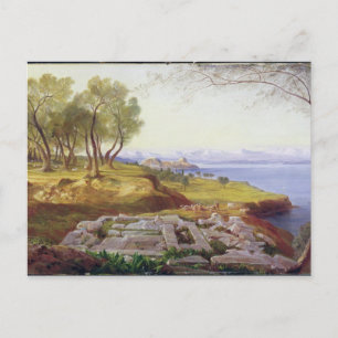 Corfu from Ascension, c.1856-64 (oil on canvas) Postcard