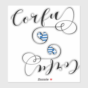 Corfu Greece Flag, Greek Islands, Kerkyra