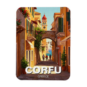 Corfu Greece Travel Magnet